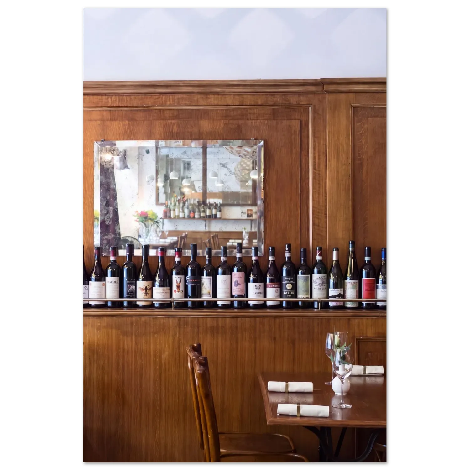 Hellstrøm Osteria Ferrara mirror kunsttrykk 40x60 cm halvblank