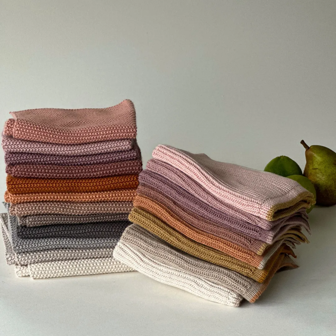 Aspegren Denmark Solid Mauve oppvaskklut 25x25 cm 2-pak øko