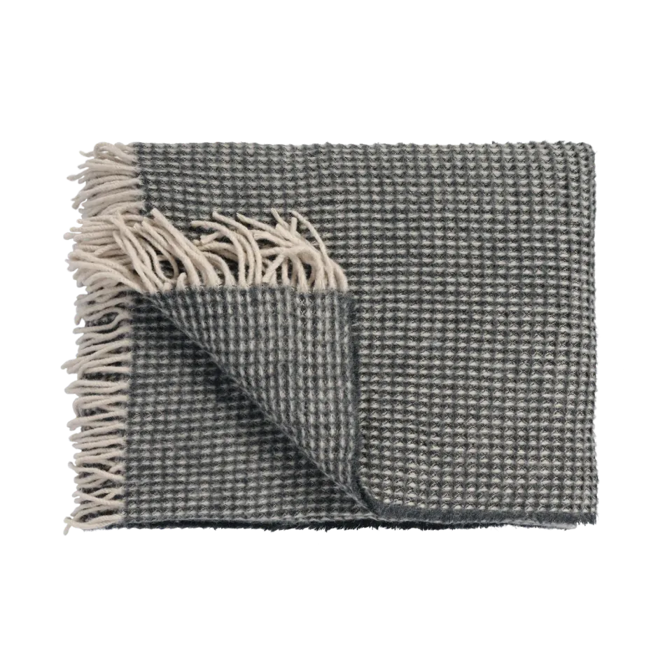 Vandyck Home 95 pledd 130x220 antrasitt ullblanding