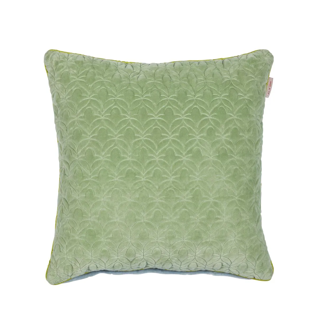 Pip Studio Quilty Dreams pyntepute 45x45 cm blågrønn fløyel