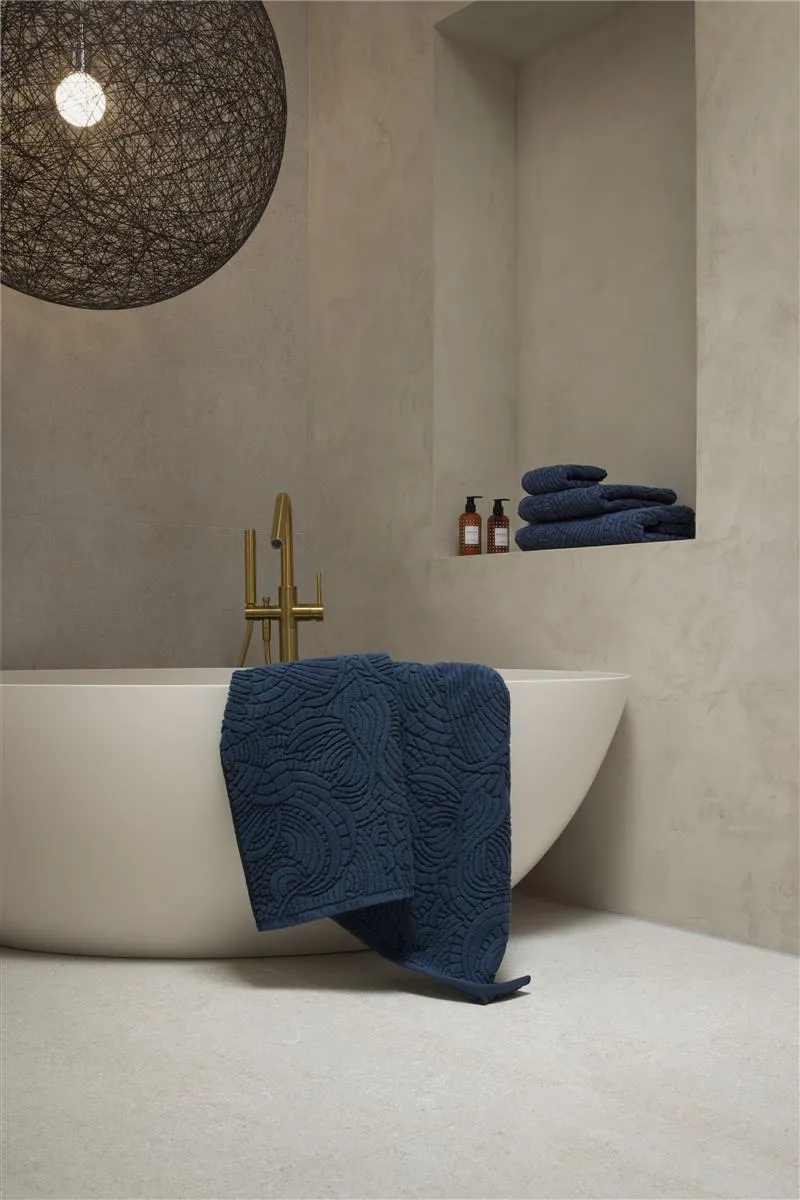 MOOOI Dodo Pavone badehåndkle 70x140 indigo bomull