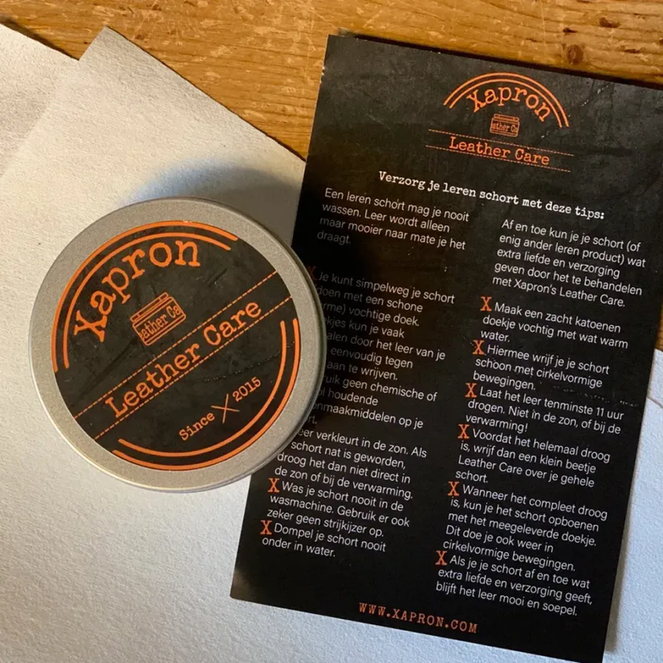 Xapron Leather Care lærpleiesett med klut
