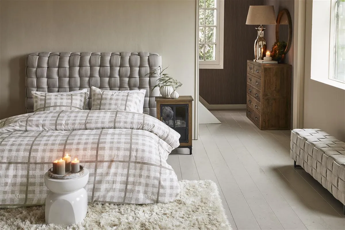 Riviera Maison Brody dynetrekk sand 140x200 flanell