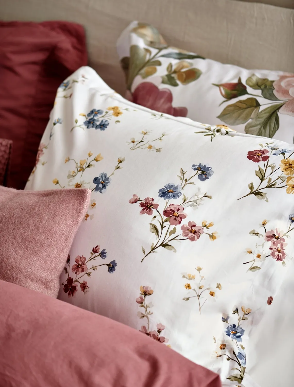 Vandyck Everbloom dynetrekksett multi blomst 2-persons