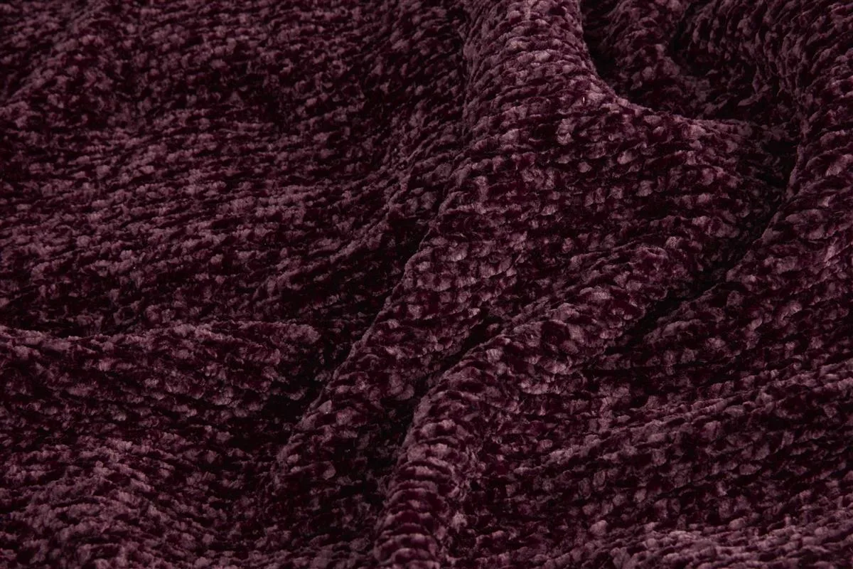 KAAT Amsterdam Ziva pledd 130x170 cm mørkerød chenille