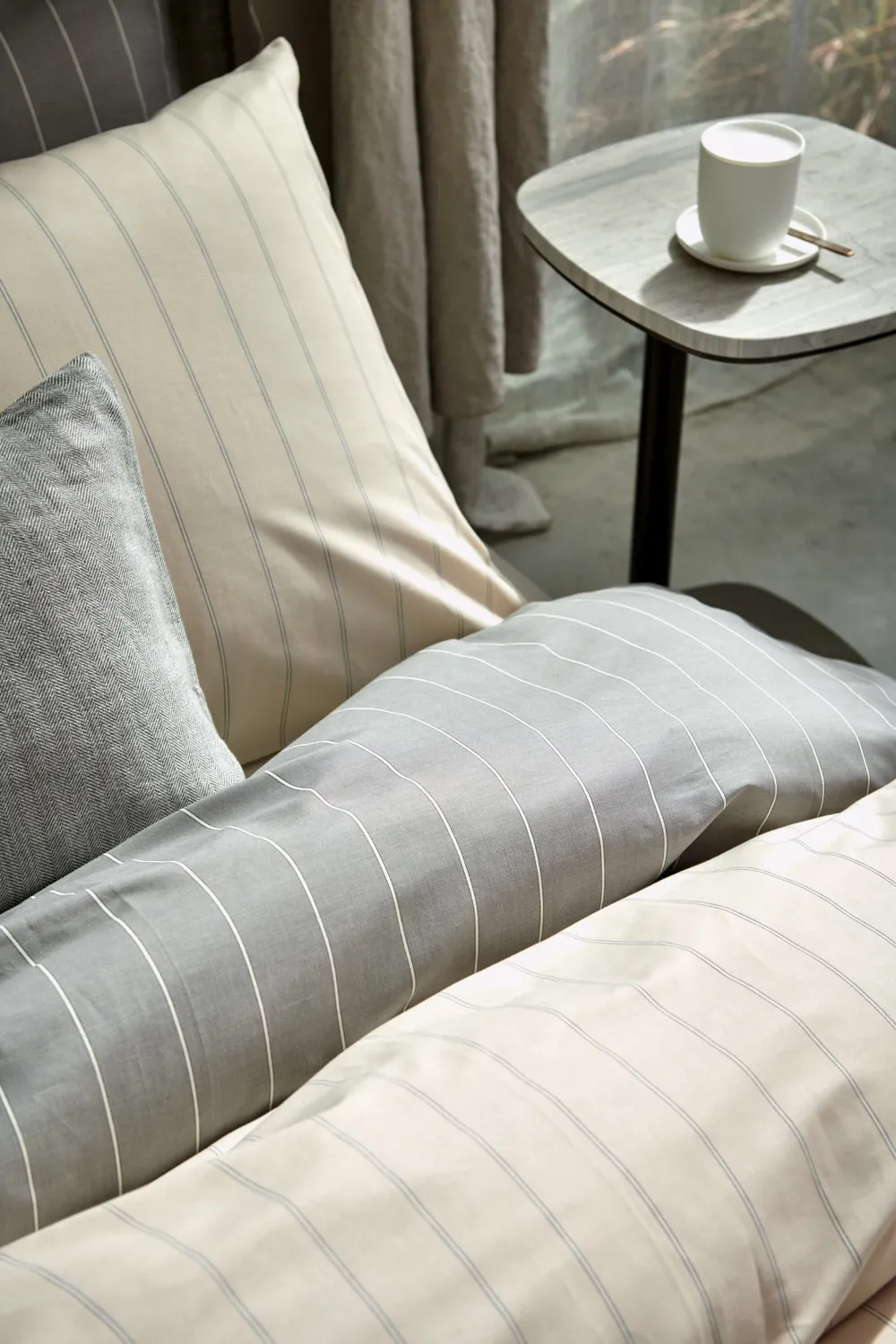 Vandyck Home Puglia dynetrekksett cream tan 200x200 percale