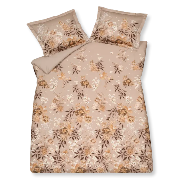 Vandyck Rise Up sengetøy 200x200 toffee blomstret