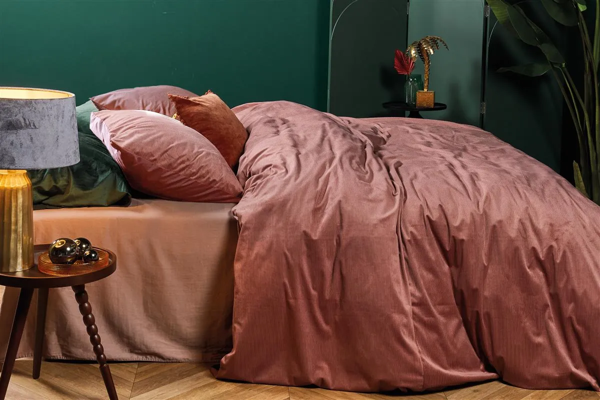 At Home Cosy Corduroy putevar rosa 60x70 cm kordfløyel