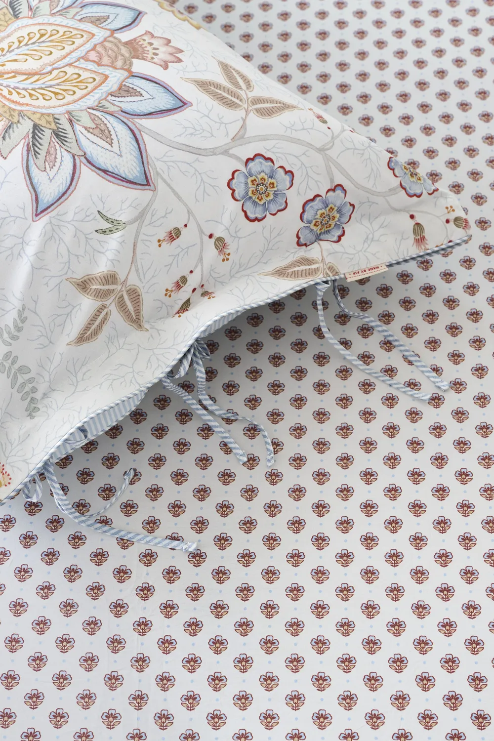 Pip Studio Jaipur Flower laken 100x200 cm lyseblå perkal