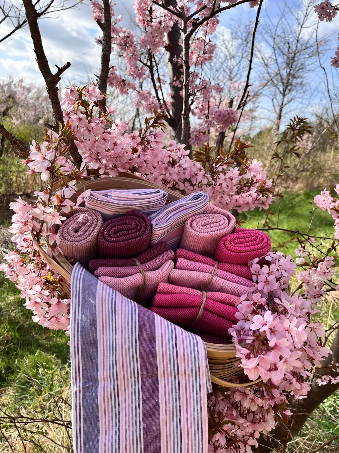 Solwang Design strikket håndkle blomme 1-pk økologisk