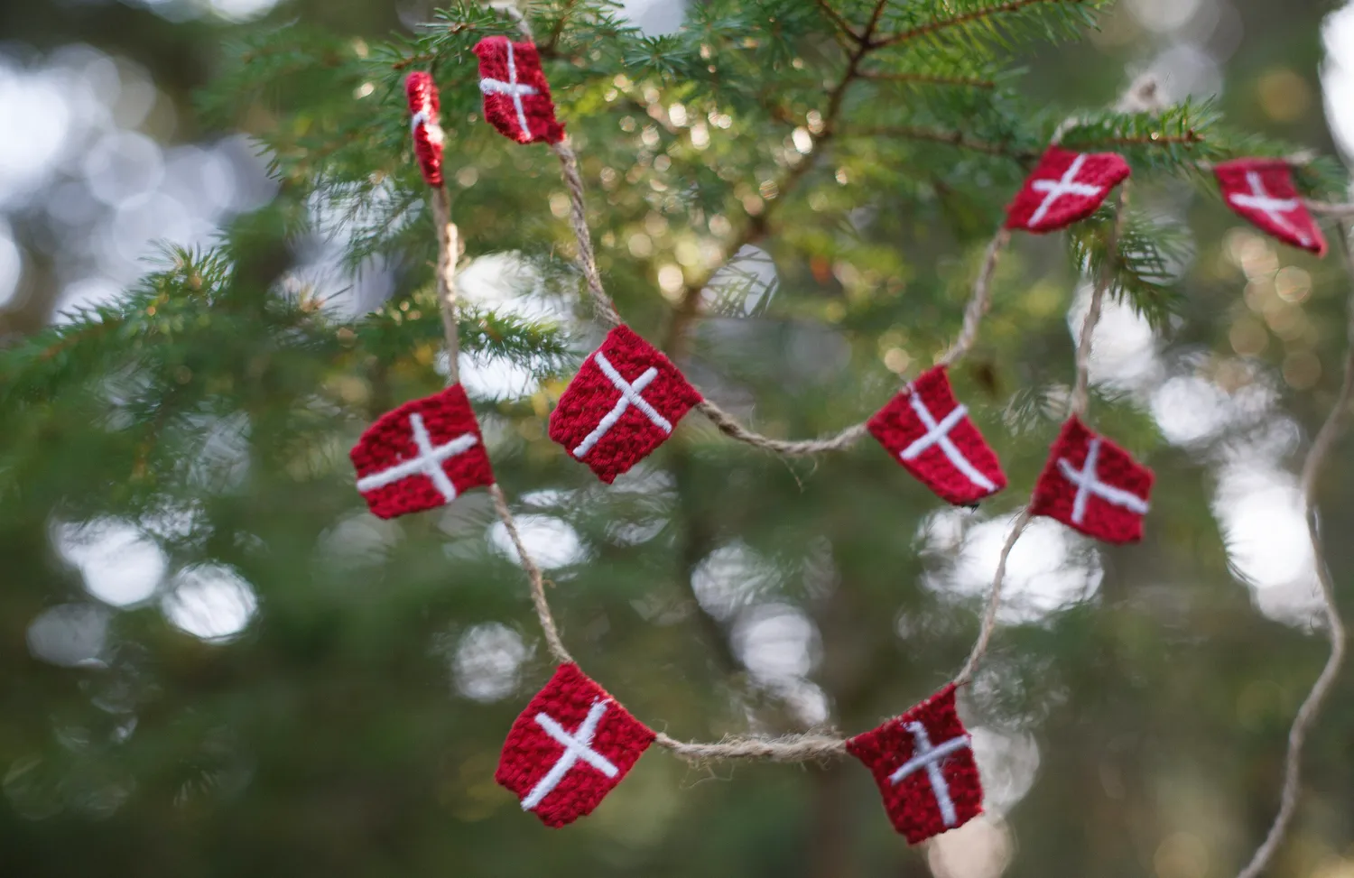 Solwang Design dansk flaggirlander bomull 10 stk