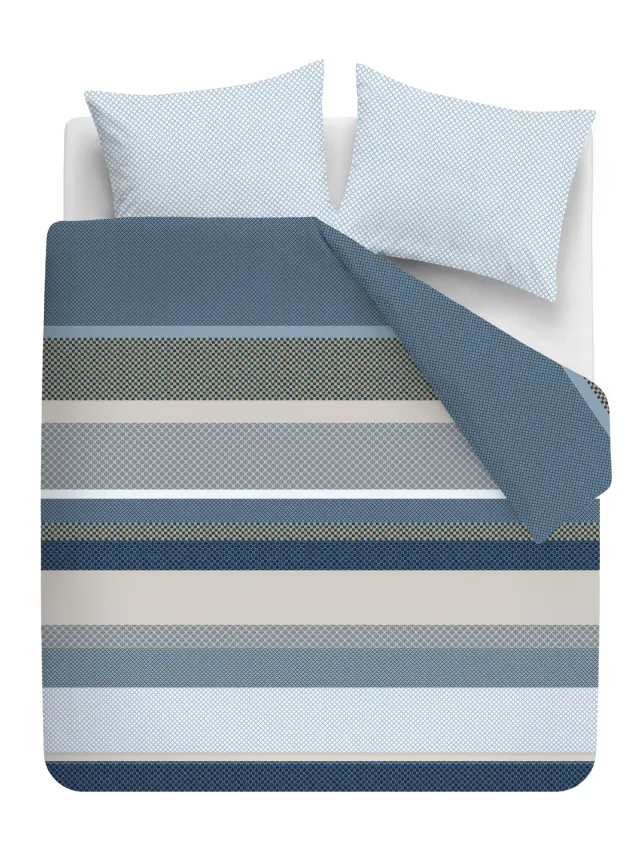 Beddinghouse Hylke sengetrekk blå 140x200/220