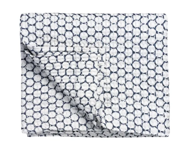 Vandyck Pure 09 Waffle sengeteppe faded denim bomull