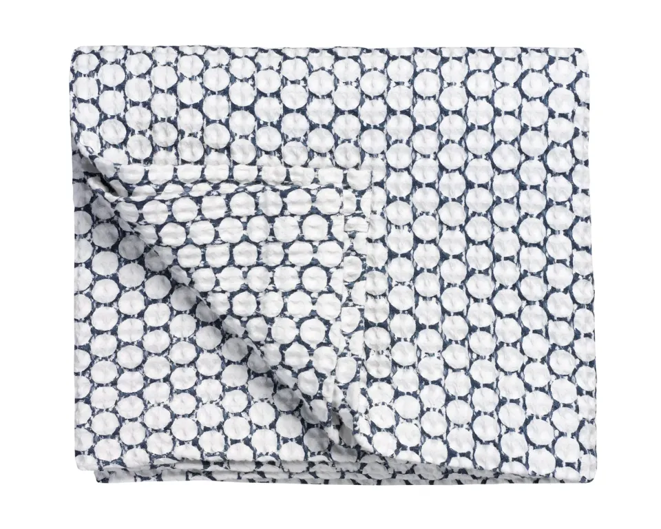 Vandyck Pure 09 Waffle sengeteppe faded denim bomull
