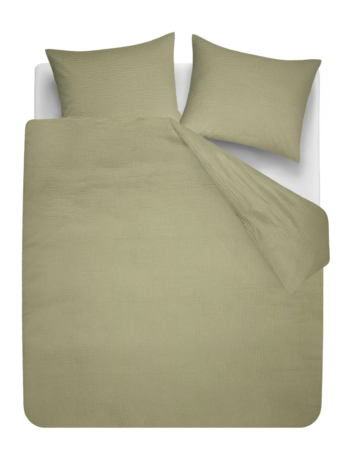 Beddinghouse Mist dynetrekk 140x200 grønn muslin