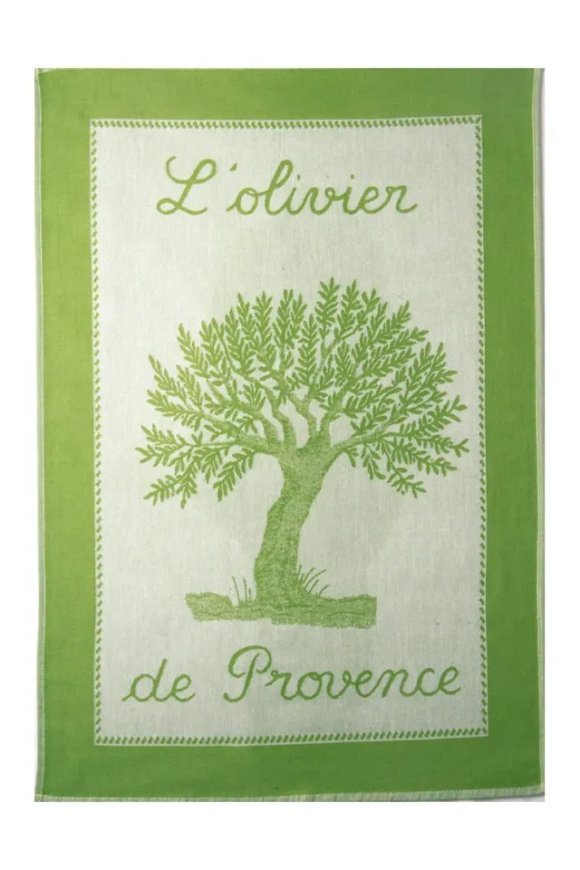 Coucke Almond Olive kjøkkenhåndkle olivengrønn 50x75