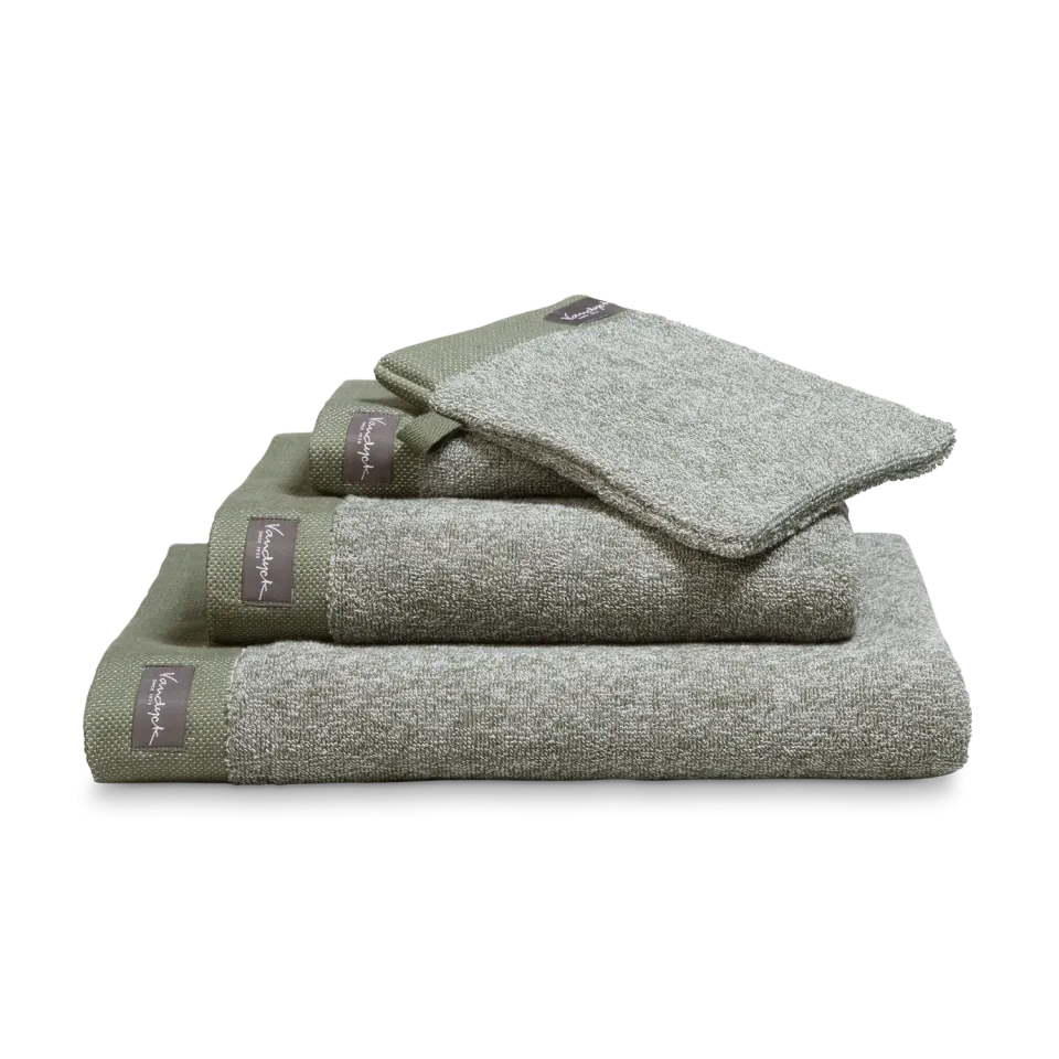 Vandyck Home Mouline håndkle oliven 60x110 melert