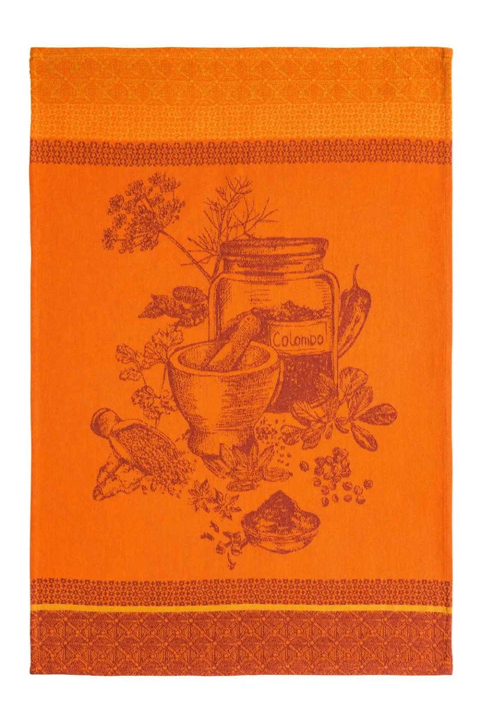 Coucke Colombo Spices kjøkkenhåndkle oransje 50x75 cm bomull