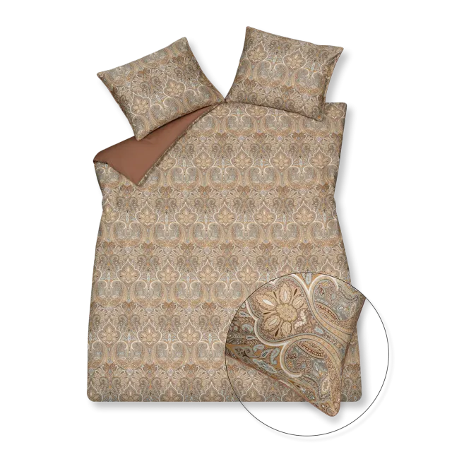 Vandyck Home 96 sengetøy toffee 200x200/220 sateng
