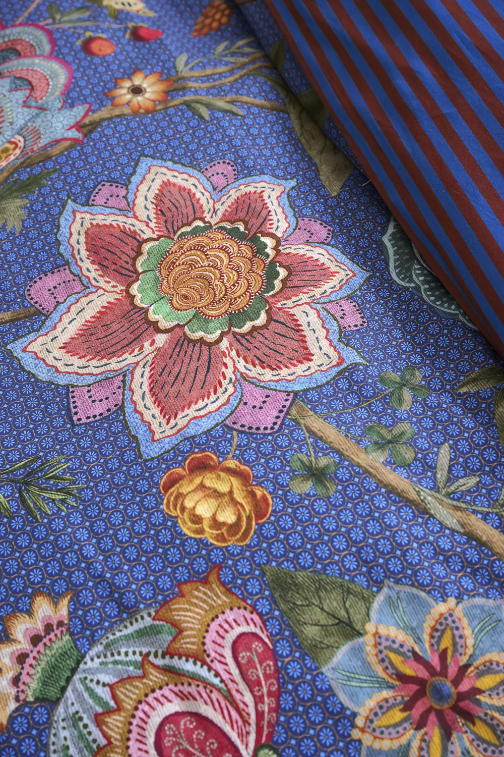 Pip Studio Bombay Bold dynetrekk 140x200 mørkeblå perkal