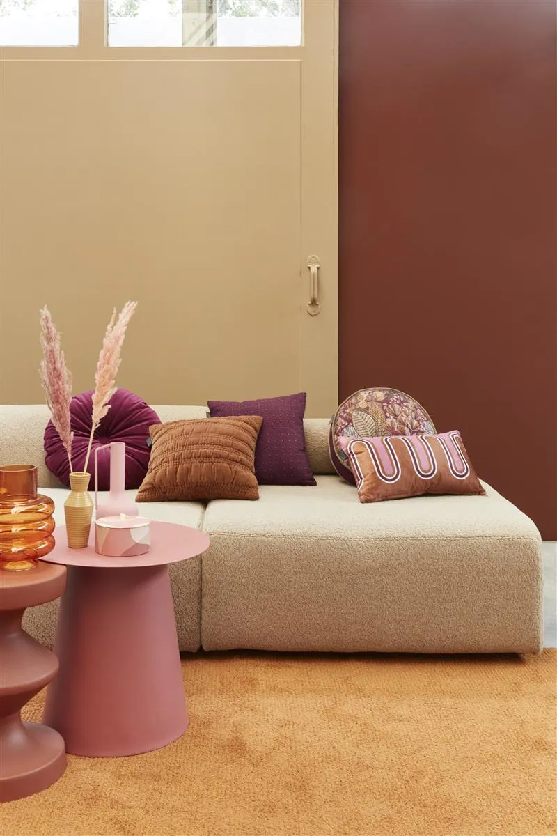 KAAT Chelsy pyntepute 40x40 lilla brodert bomull