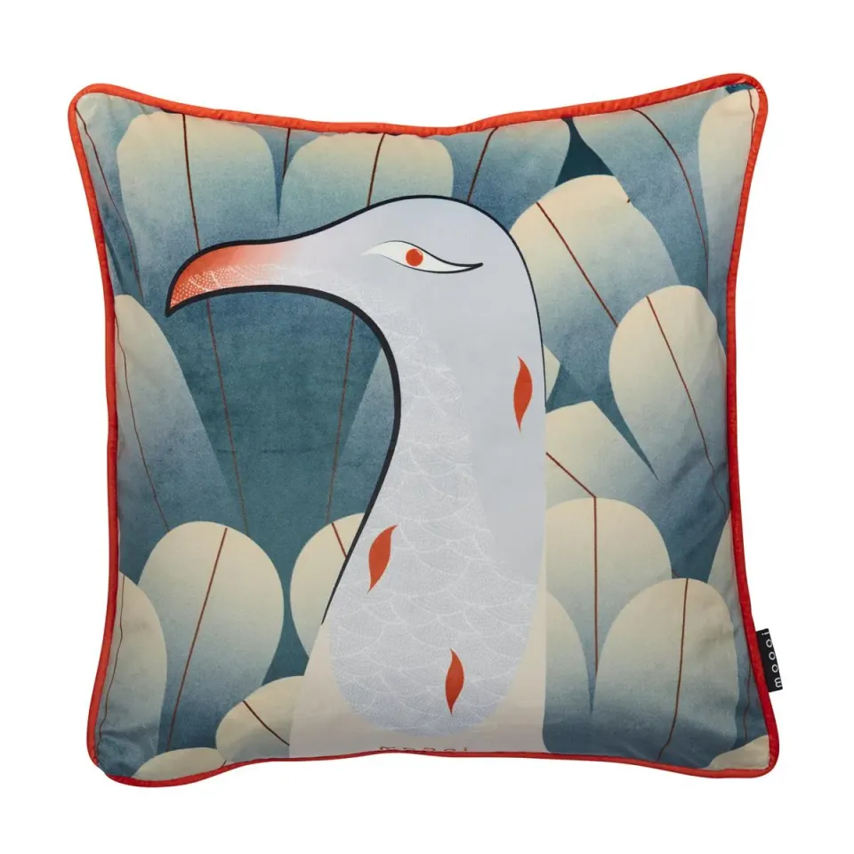 MOOOI Calligraphy Bird pyntepute 50x50 cm fløyel