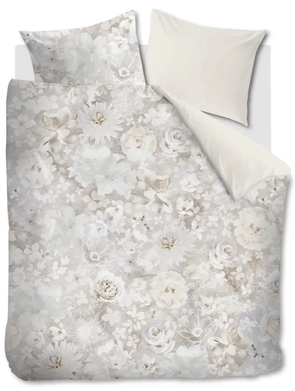 Riviera Maison Bella dynetrekk 140x200 naturel blomster