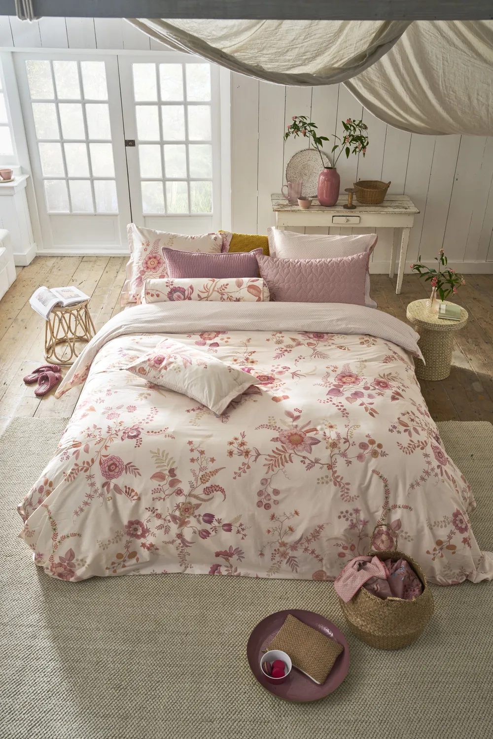 Pip Studio Everbloom dynetrekk 140x200/220 cm lys rosa