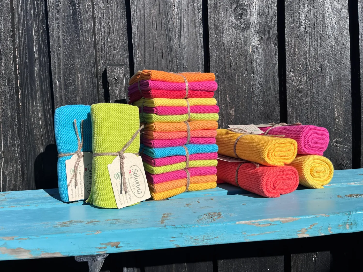 Solwang Design Lime pink turkis karklut økologisk 3-pak