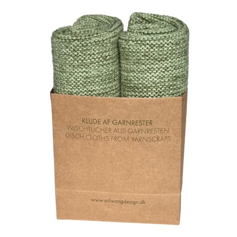 Solwang Design Zero Waste kjøkkenklut matcha restgarn