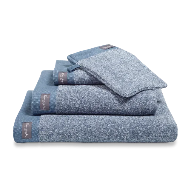 Vandyck Home Mouline håndkle 60x110 vintage blue melert