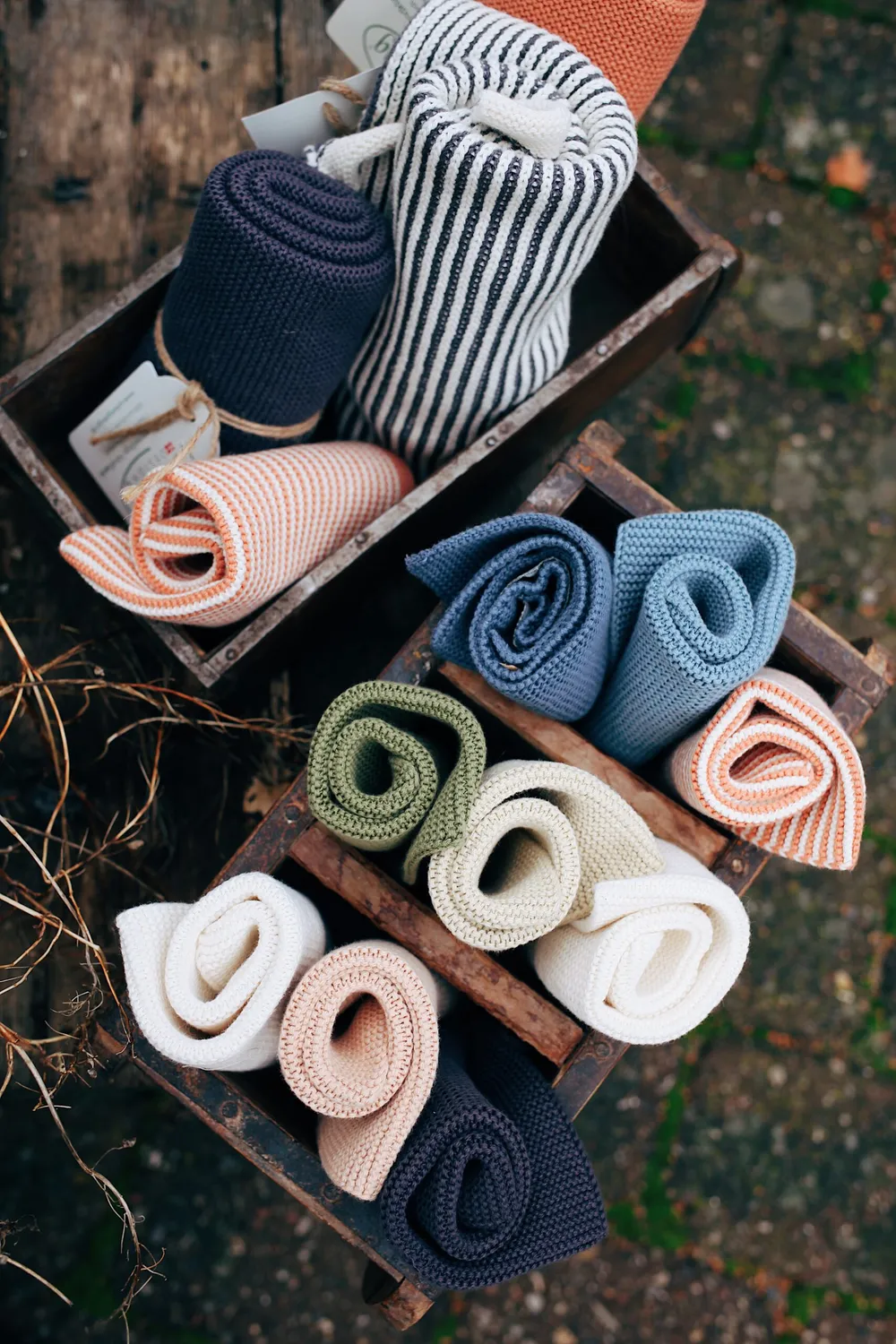 Solwang Design håndkle mørk støvet blå 1-pk