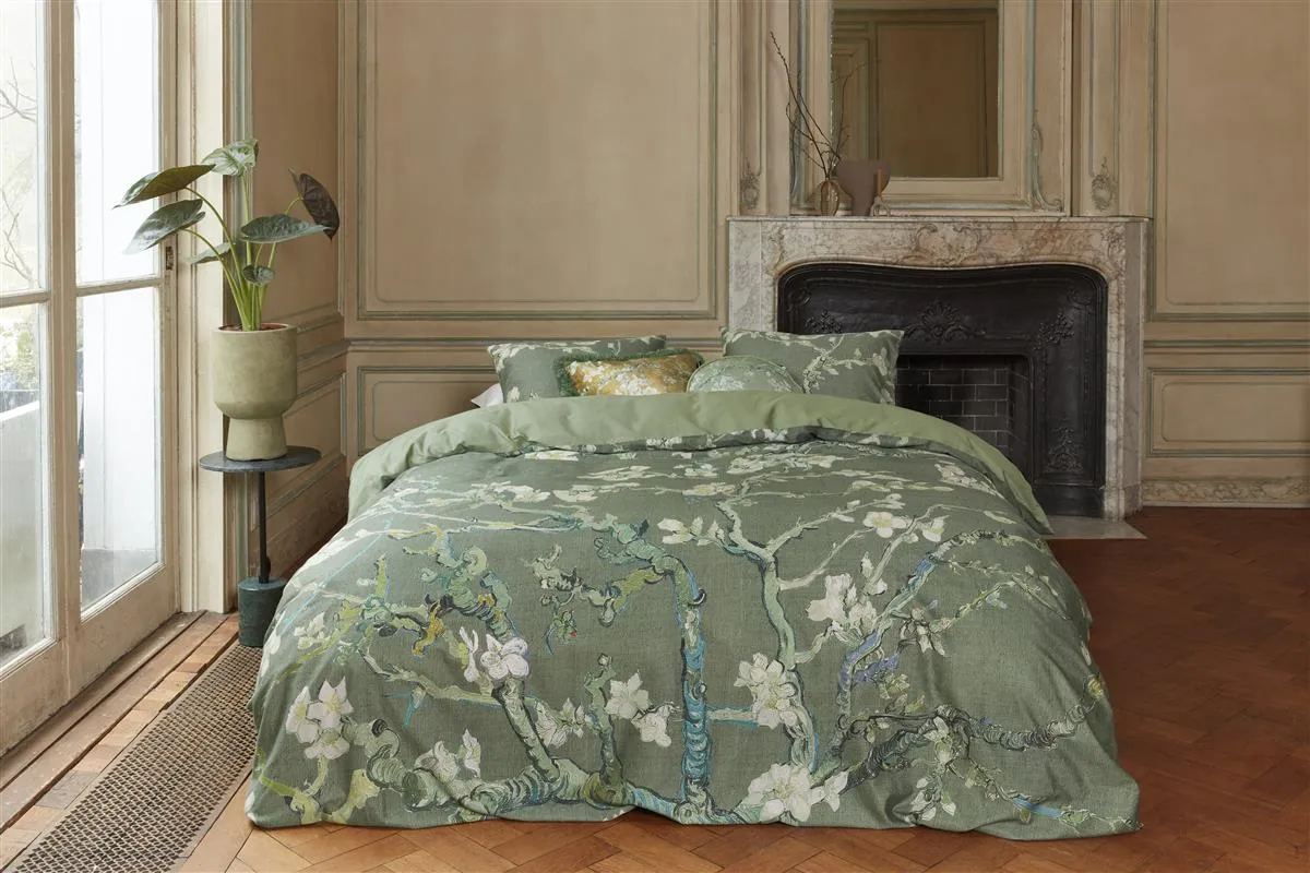 Beddinghouse Van Gogh Blossoming sengetrekk grønn 140x200