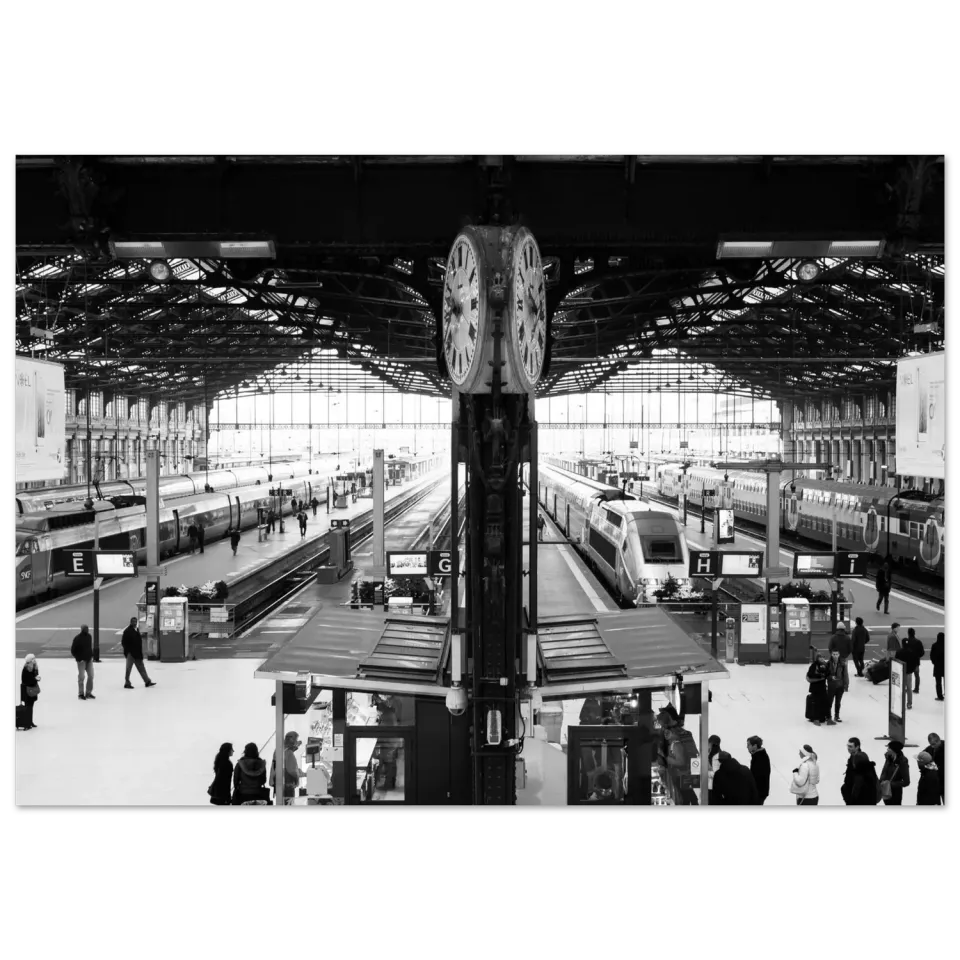 Hellstrøm Gare de Lyon Paris kunsttrykk 40x60 cm halvblank