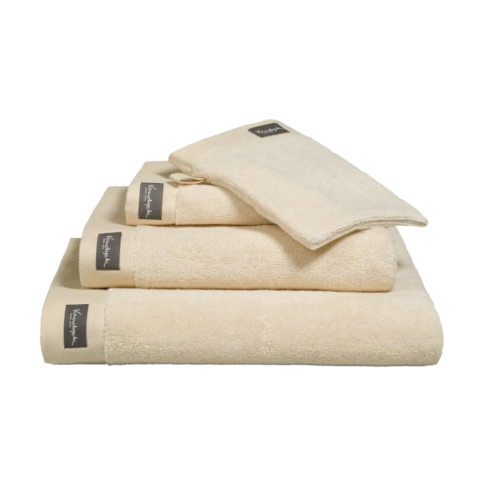 Vandyck Home Uni badelaken 90x180 beige bomull