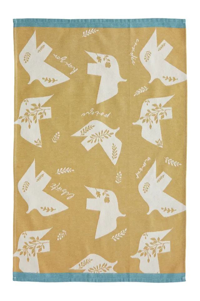 Coucke The Flight kjøkkenhåndkle gul 50x75 cm bomull