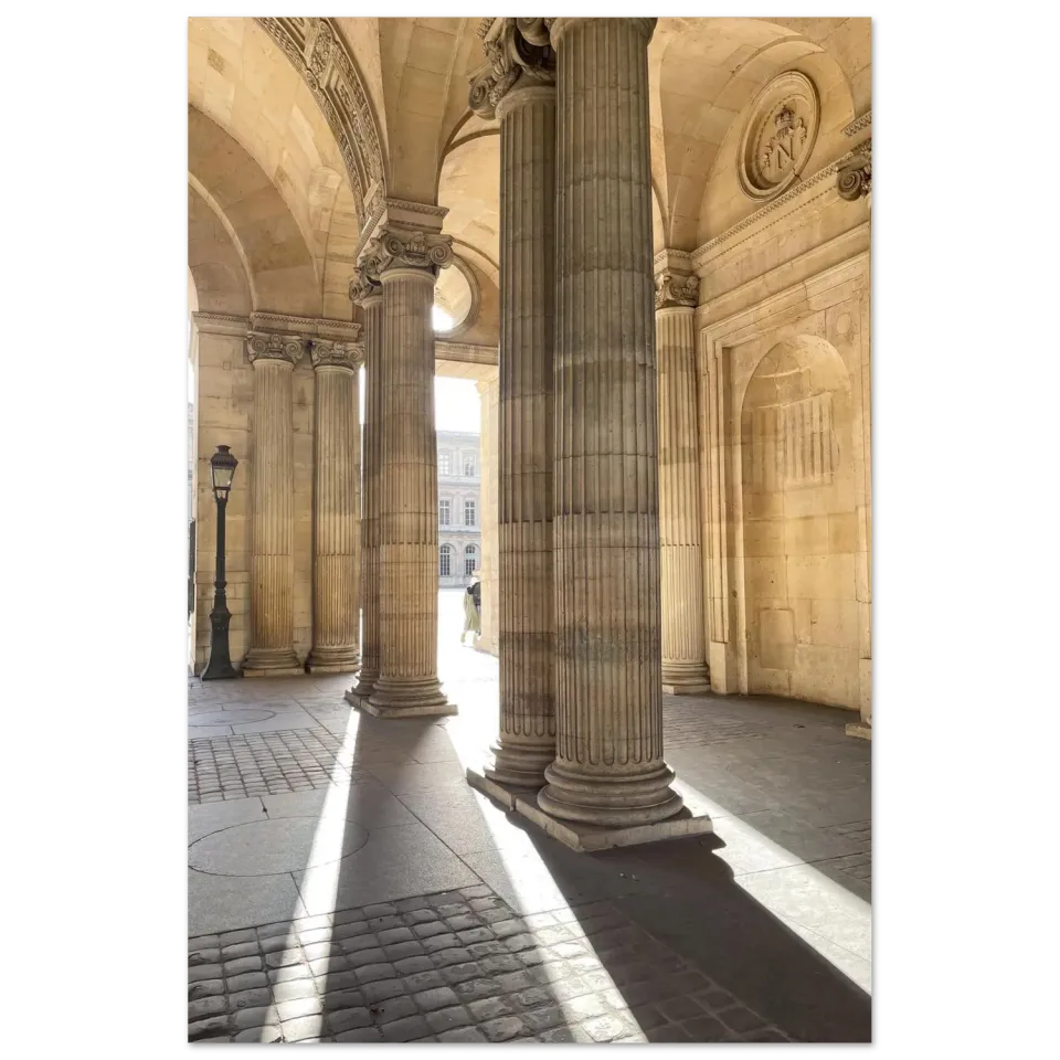 Hellstrøm Louvre Paris kunsttrykk 40x60 cm halvblank
