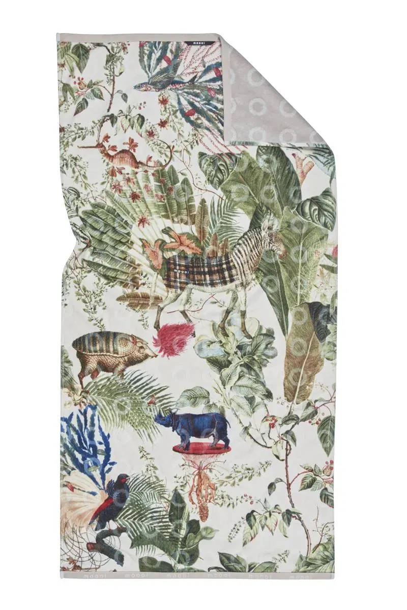 MOOOI Menagerie badehåndkle 70x140 cm elfenben dyr