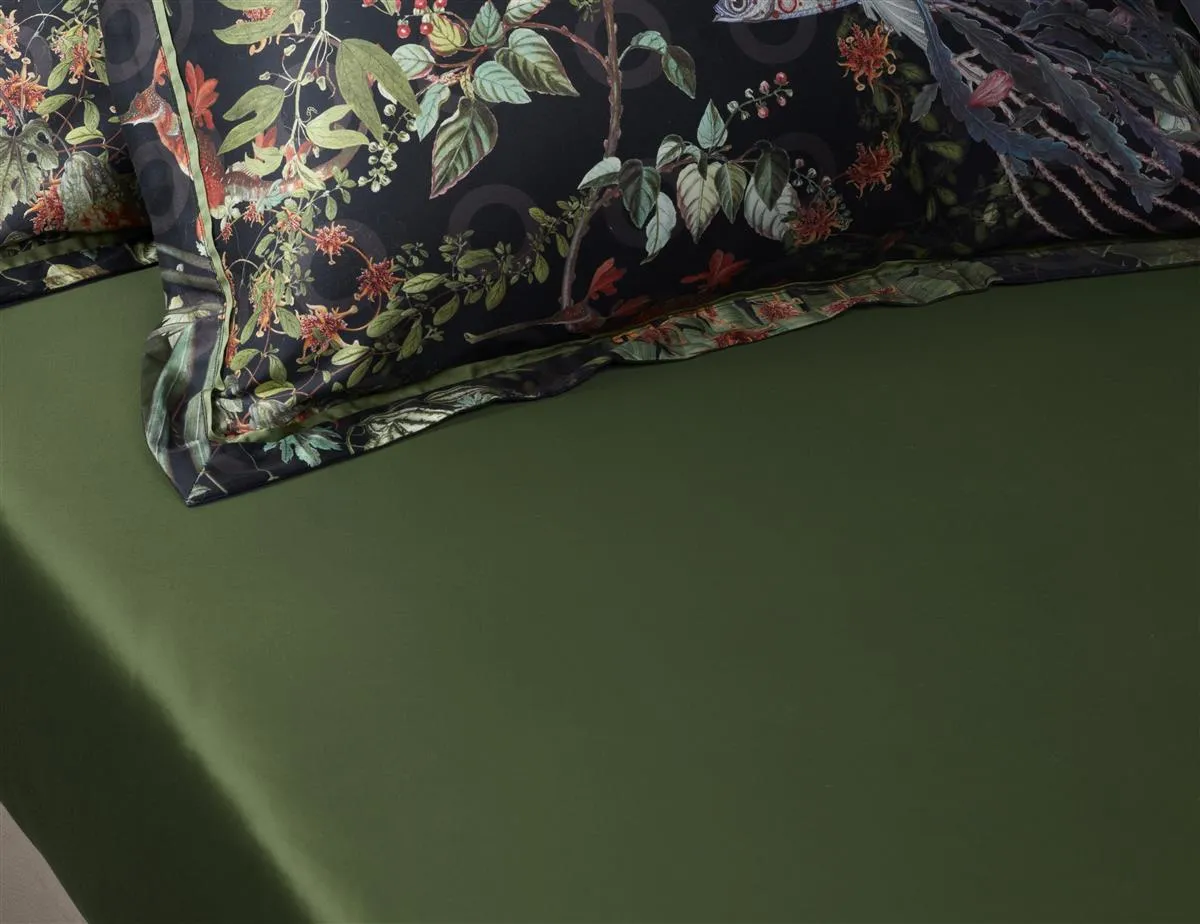 MOOOI Menagerie laken grønn 90x200 cm sateng