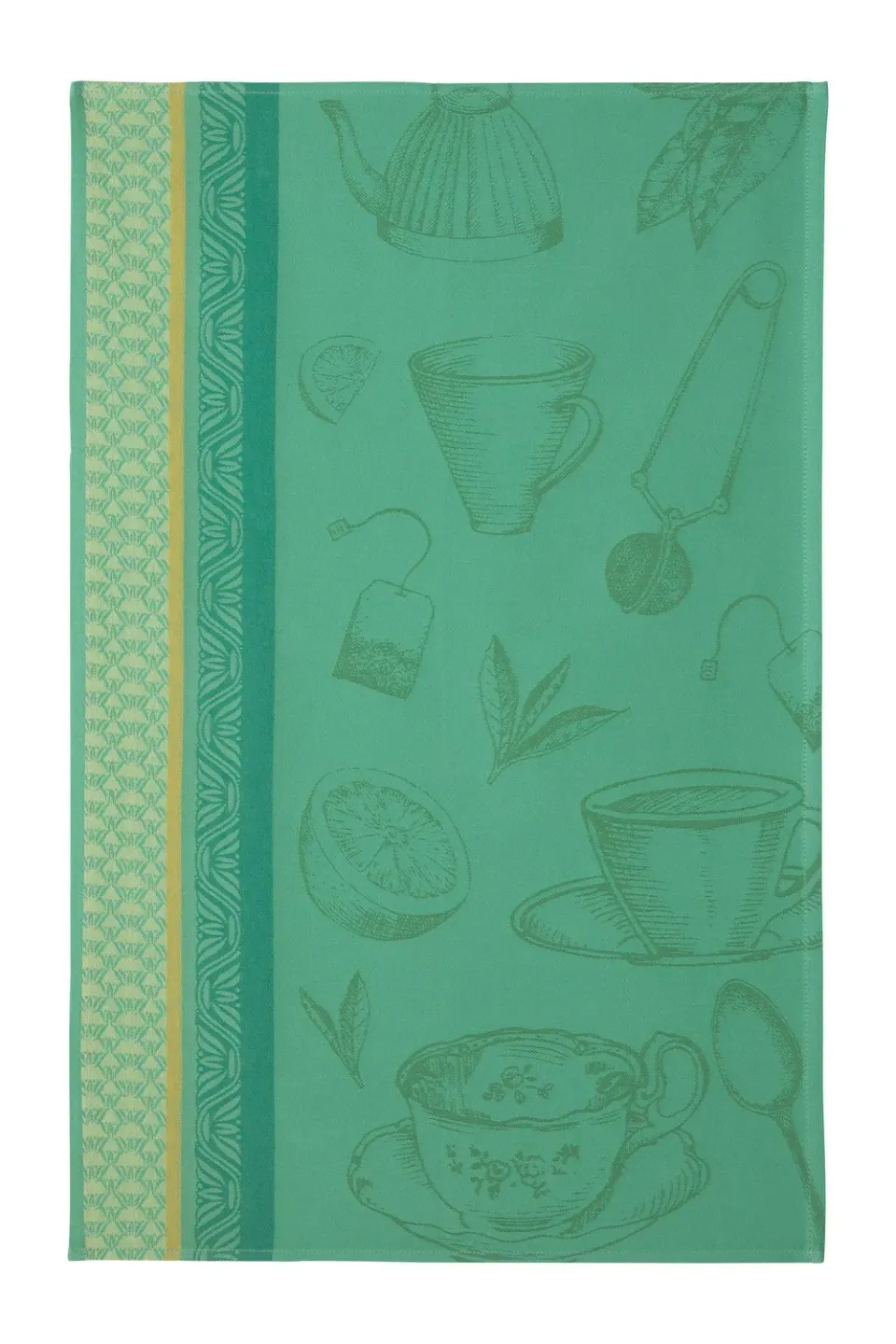 Coucke Méli Mélo kjøkkenhåndkle grønn 50x75 bomull jacquard