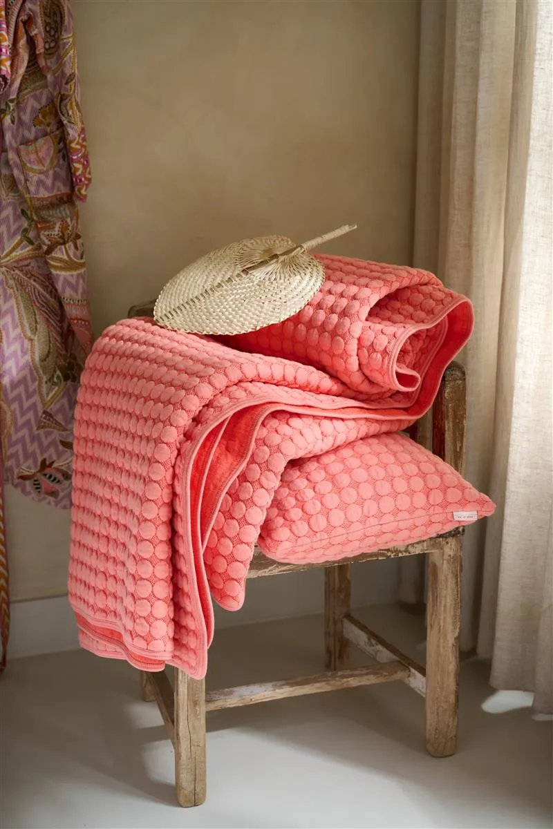 Pip Studio Fill in the dots sengeteppe 260x260 rosa bomull