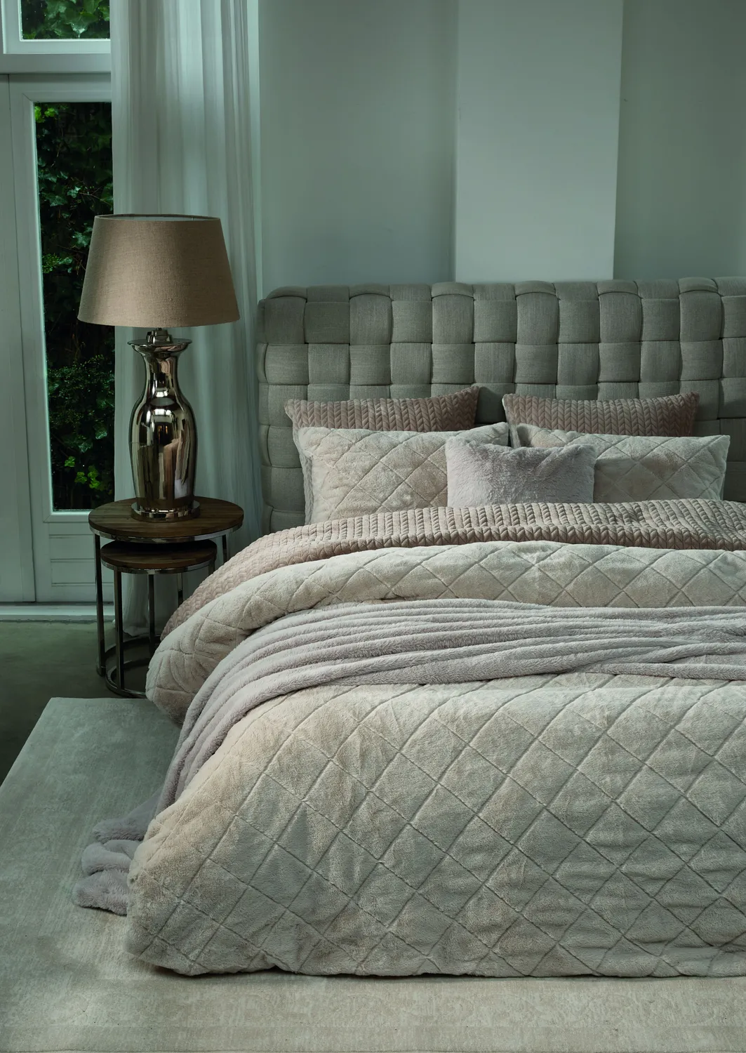 Rivièra Maison Whisper Soft dynetrekk 140x200 taupe fleece