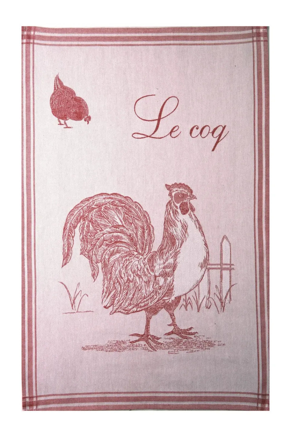 Coucke The Rooster kjøkkenhåndkle hvit 50x75 cm bomull