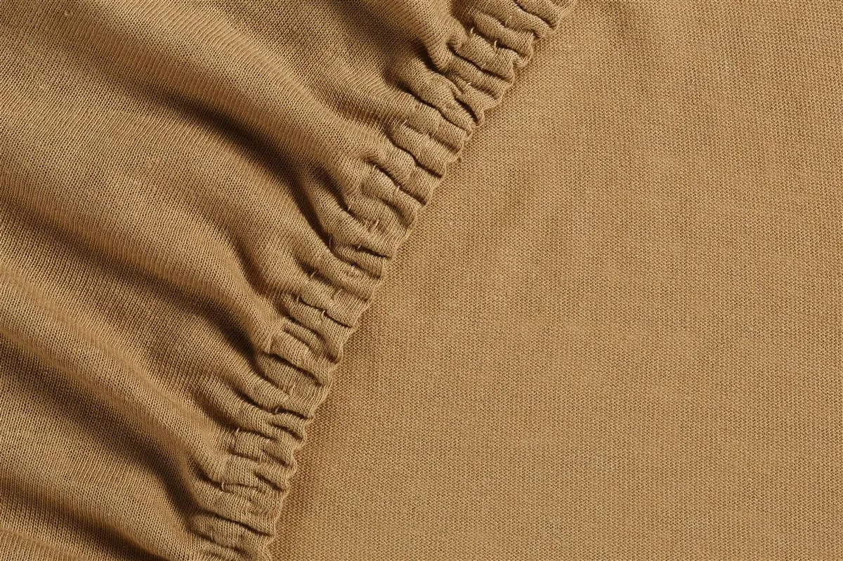 Ambiante Jersey laken oker 140x200 cm bomull