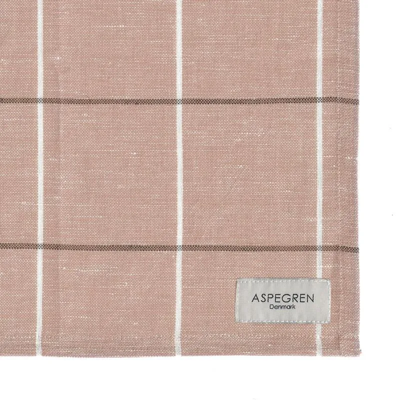 Aspegren Squares Latte viskestykke 50x70 linblanding