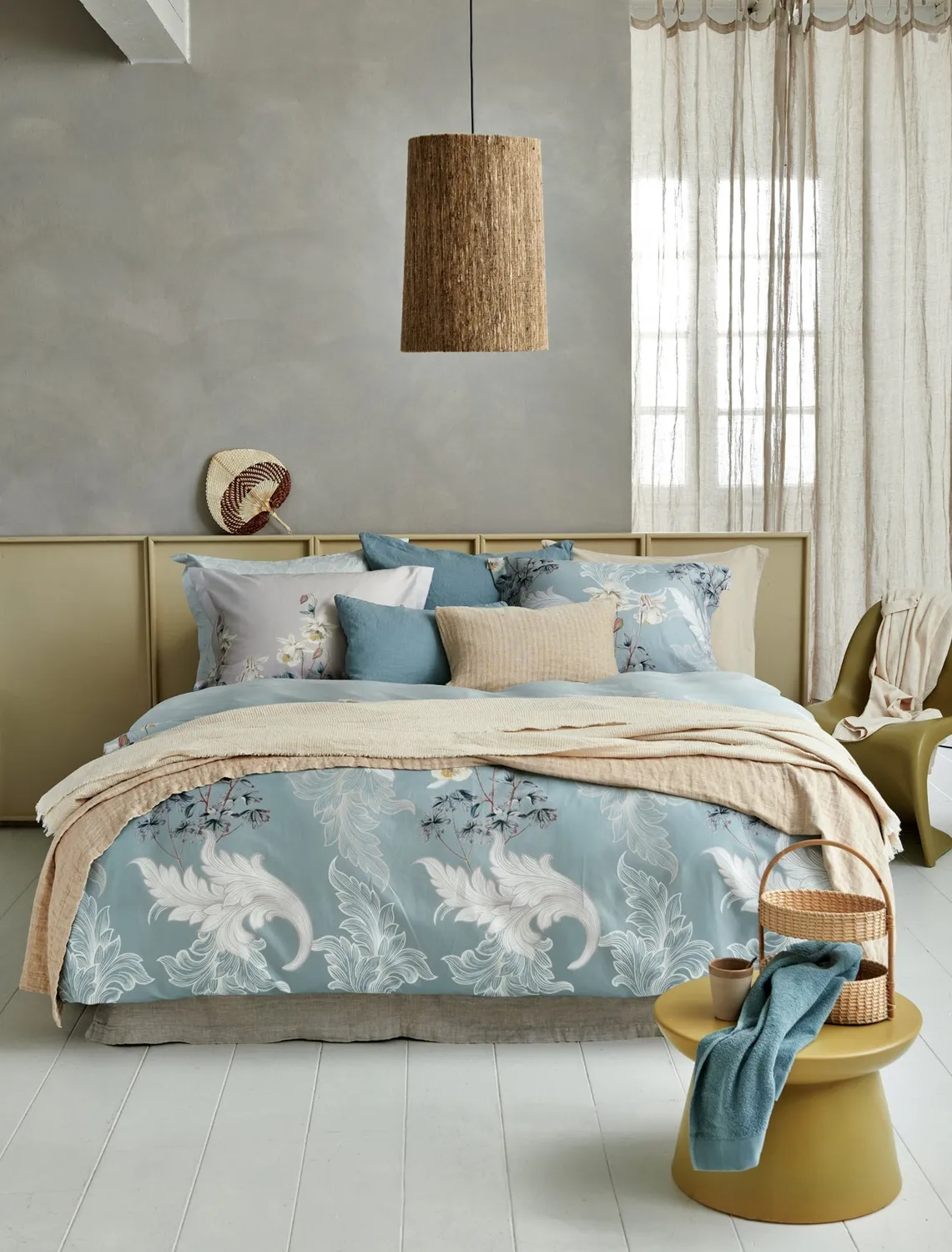 Vandyck Serena dynetrekk pearl blue sateng