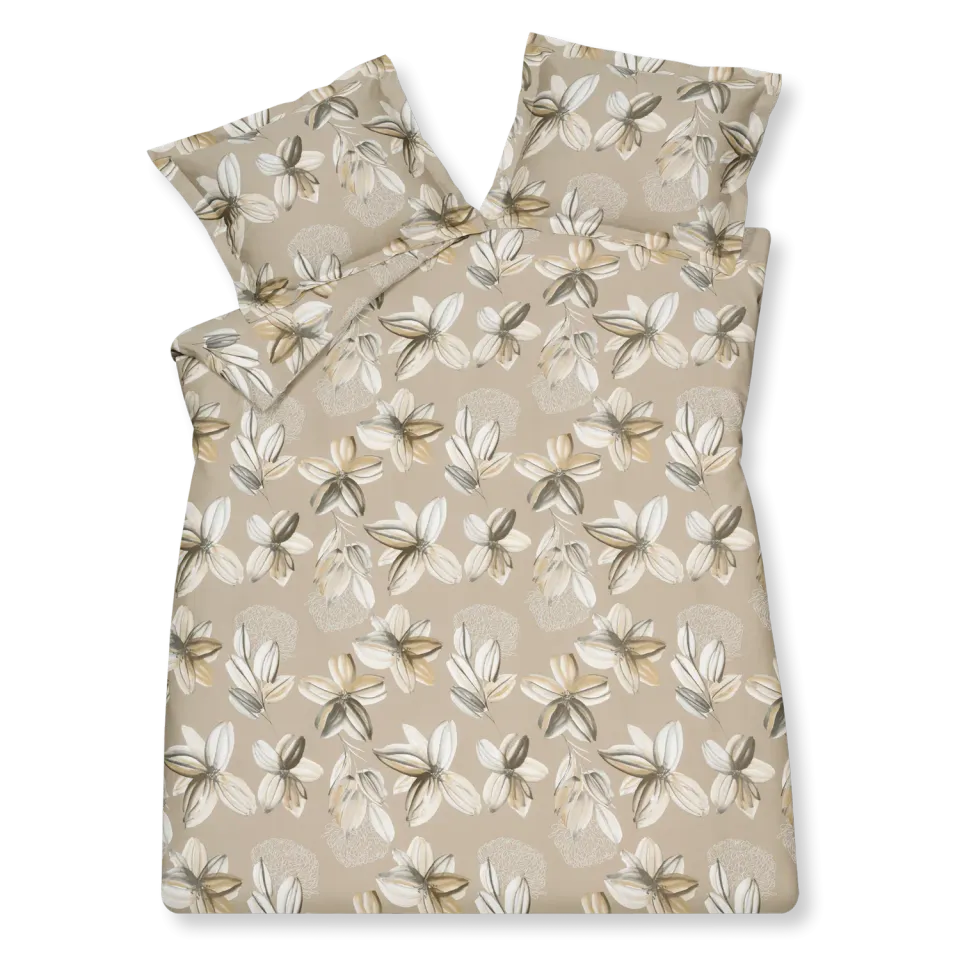 Vandyck Flower Party dynetrekksett latte 200x200 akvarell