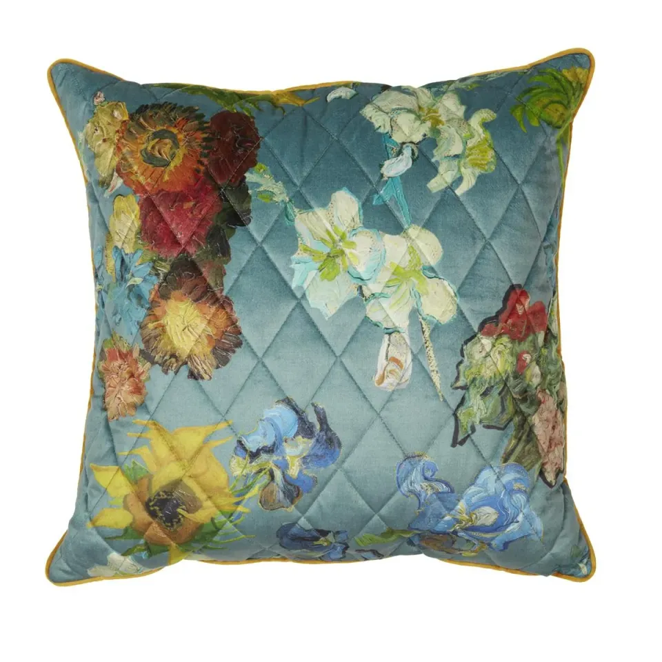 Beddinghouse x Van Gogh Museum Carré Fleuri pute 50x50 grønn