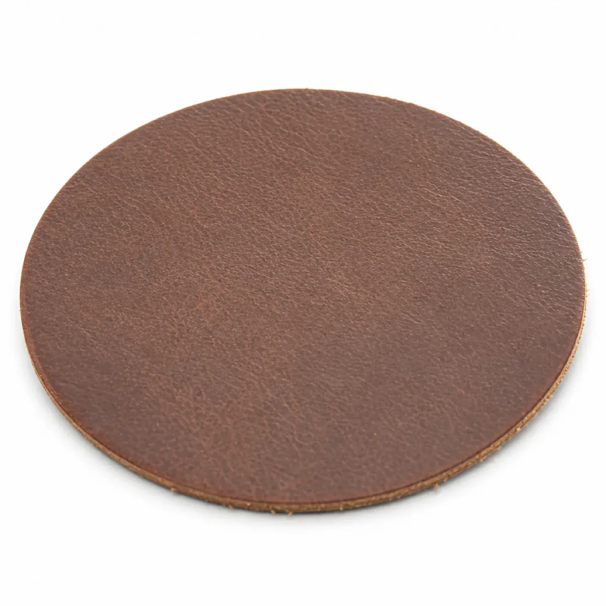 Xapron underlegg rund skinn cognac 8 stk 10 cm