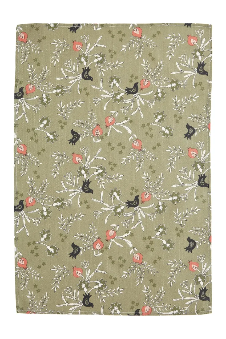 Coucke Khaki Pomegranates kjøkkenhåndkle 50x75 cm kaki bomull-lin